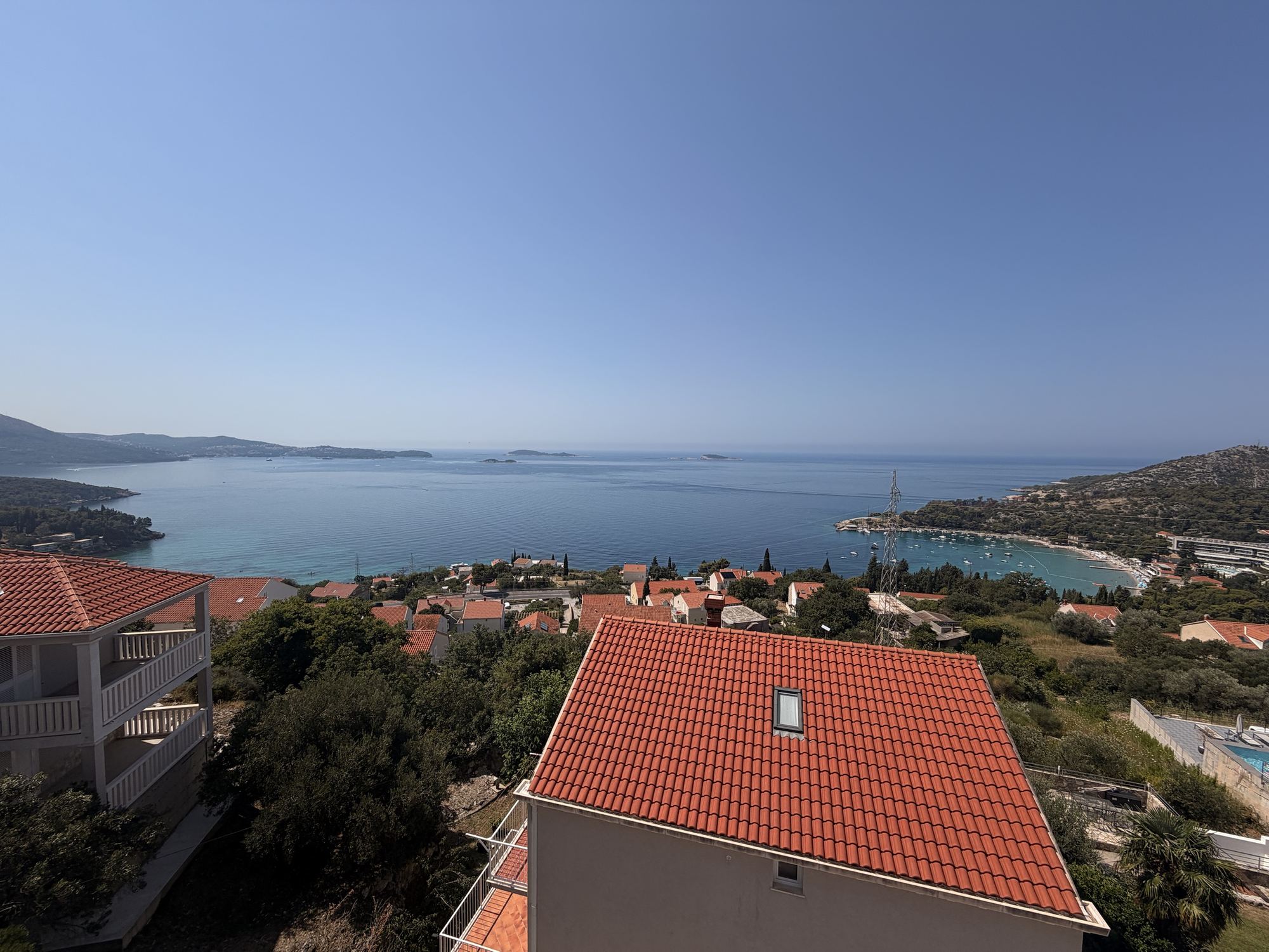 View over the bay of Mlini and the Adriatic from the terrace